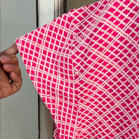 Pink and White Boxy Blouse with Relaxed Fit - Picture 2 of 5